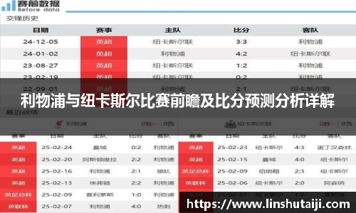 利物浦与纽卡斯尔比赛前瞻及比分预测分析详解